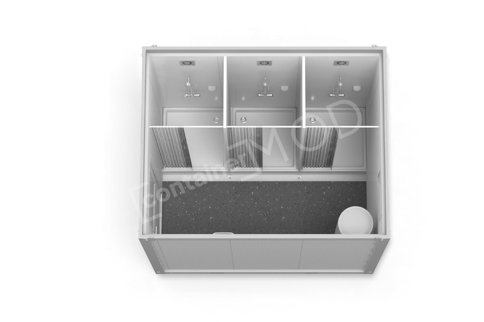 3m Sanitary Container with 3 Showers