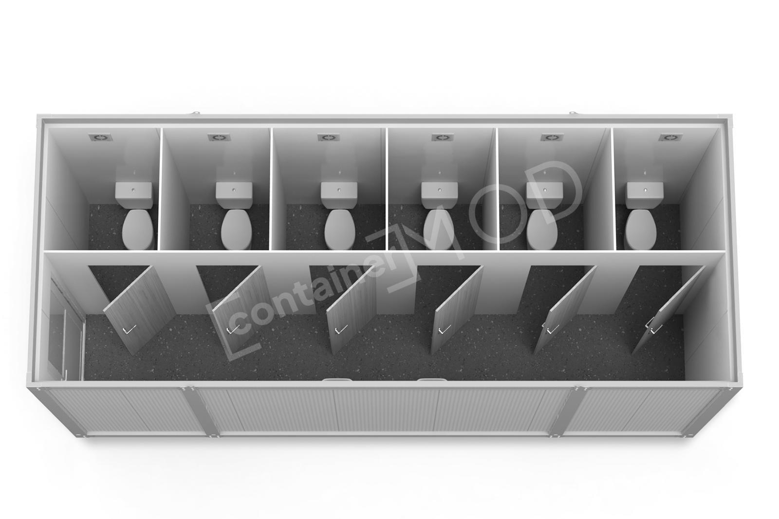 6m Sanitary Container with 6 WC